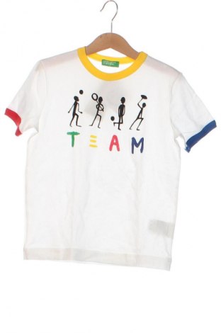 Kinder T-Shirt United Colors Of Benetton, Größe 6-7y/ 122-128 cm, Farbe Weiß, Preis 10,99 €