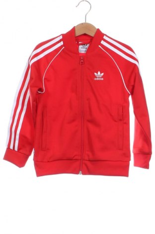 Детско спортно горнище Adidas Originals, Размер 4-5y/ 110-116 см, Цвят Червен, Цена 69,29 лв.