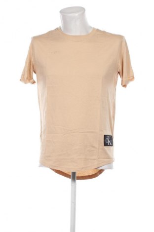 Herren T-Shirt Calvin Klein Jeans, Größe M, Farbe Beige, Preis 25,99 €