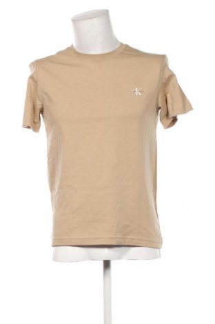 Herren T-Shirt Calvin Klein Jeans, Größe S, Farbe Beige, Preis 31,99 €