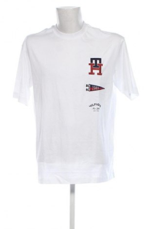 Męski T-shirt Tommy Hilfiger, Rozmiar L, Kolor Biały, Cena 123,49 zł