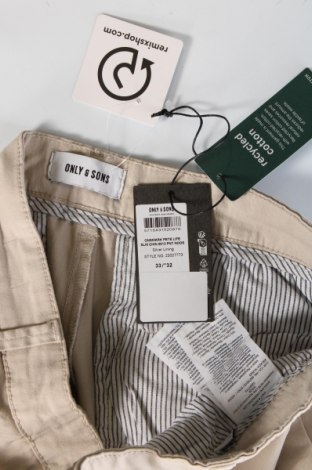 Herrenhose Only & Sons, Größe L, Farbe Beige, Preis 10,99 €