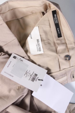 Pantaloni de bărbați Selected Homme, Mărime L, Culoare Bej, Preț 177,99 Lei