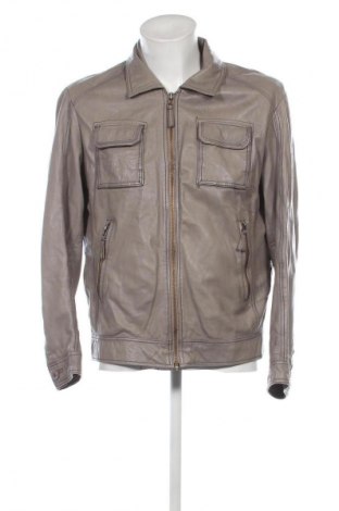 Herren Lederjacke Manguun, Größe L, Farbe Grau, Preis 41,49 €