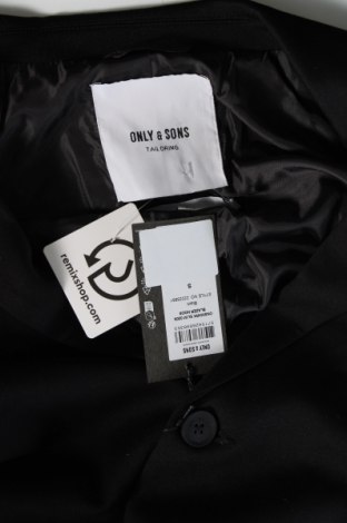 Herren Sakko Only & Sons, Größe S, Farbe Schwarz, Preis € 17,99