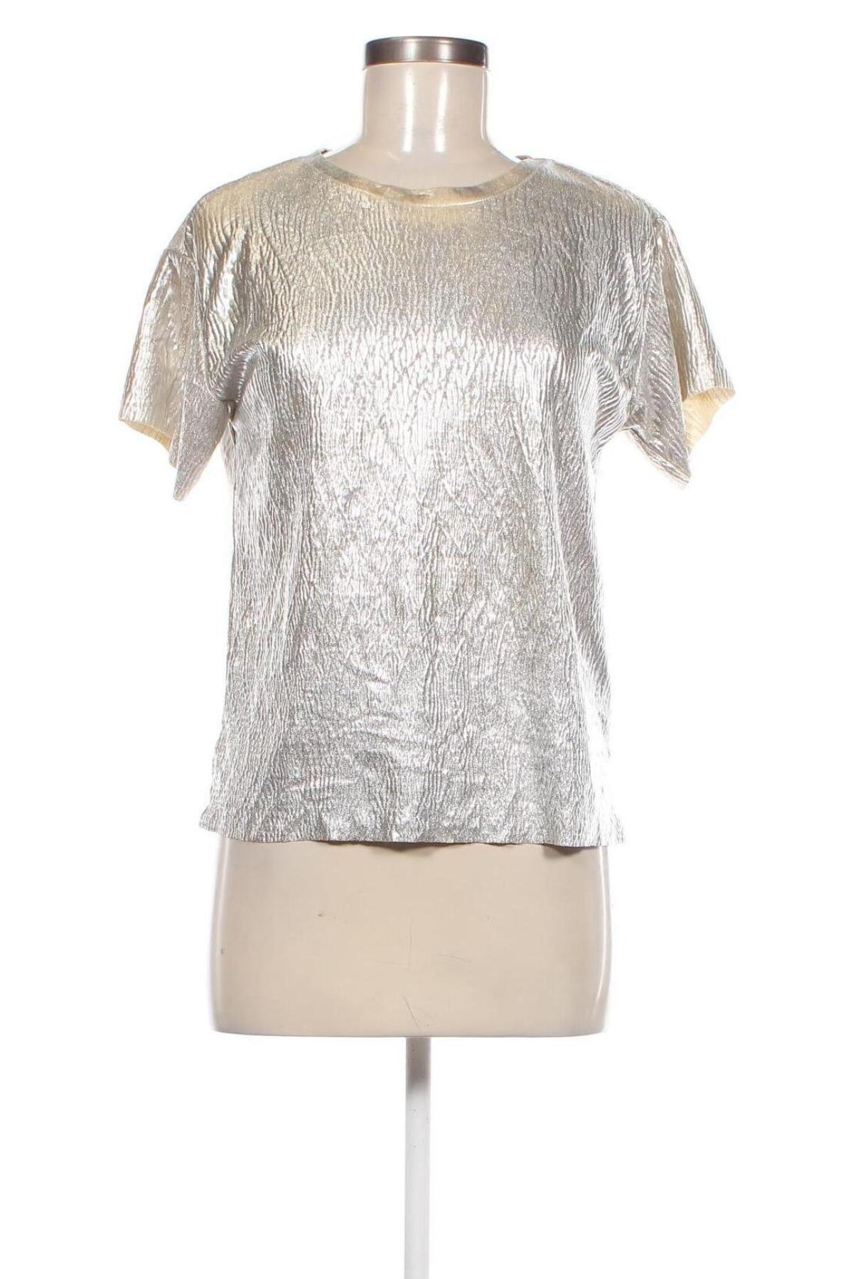 Damen Shirt Bershka, Größe XS, Farbe Silber, Preis 4,49 €