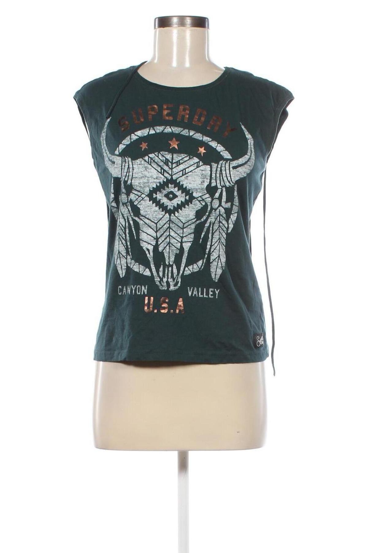 Damen Shirt Superdry, Größe S, Farbe Grün, Preis 25,49 €