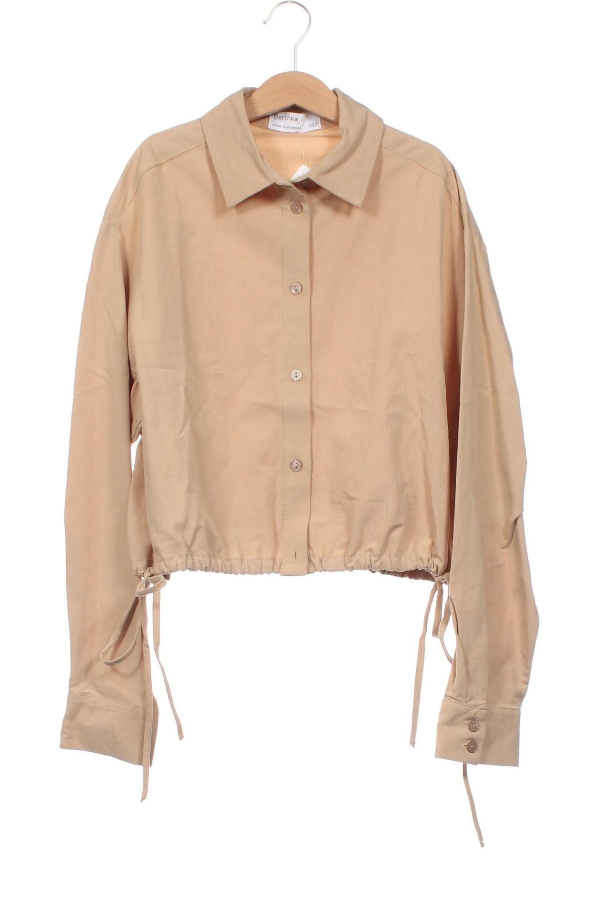 Damenbluse Bershka, Größe XS, Farbe Beige, Preis 5,99 €