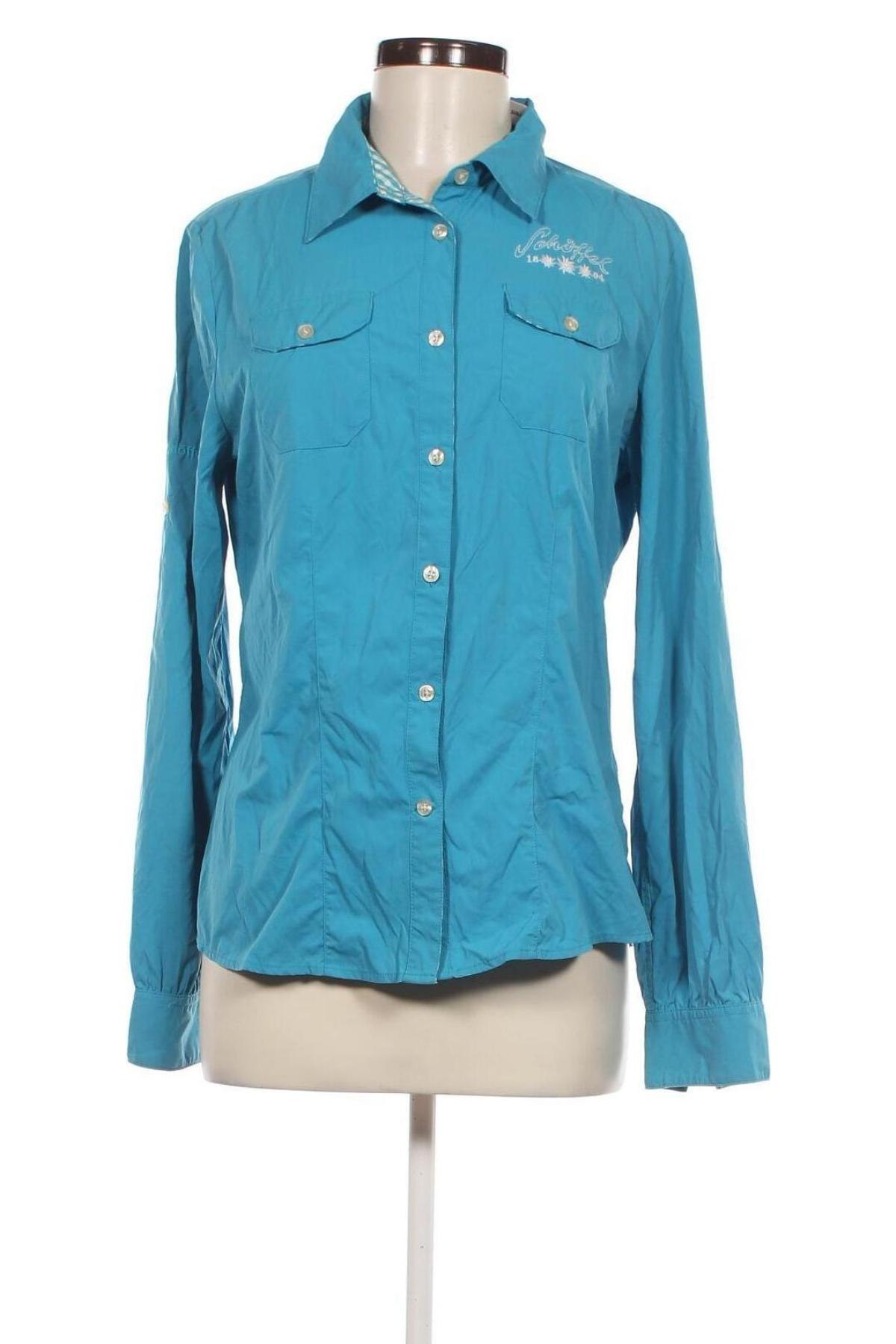 Damenbluse Schoffel, Größe L, Farbe Blau, Preis € 15,36