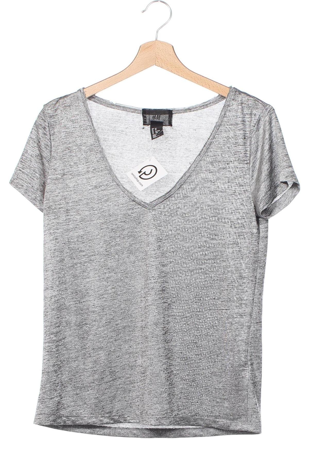 Damen T-Shirt H&M, Größe XS, Farbe Grau, Preis € 3,99