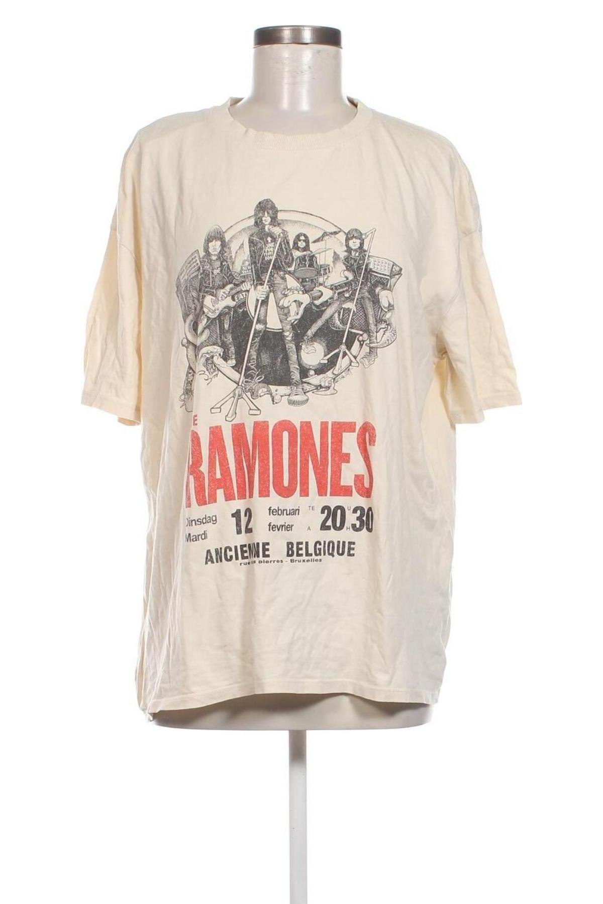 Tricou de femei Ramones, Mărime L, Culoare Bej, Preț 24,99 Lei