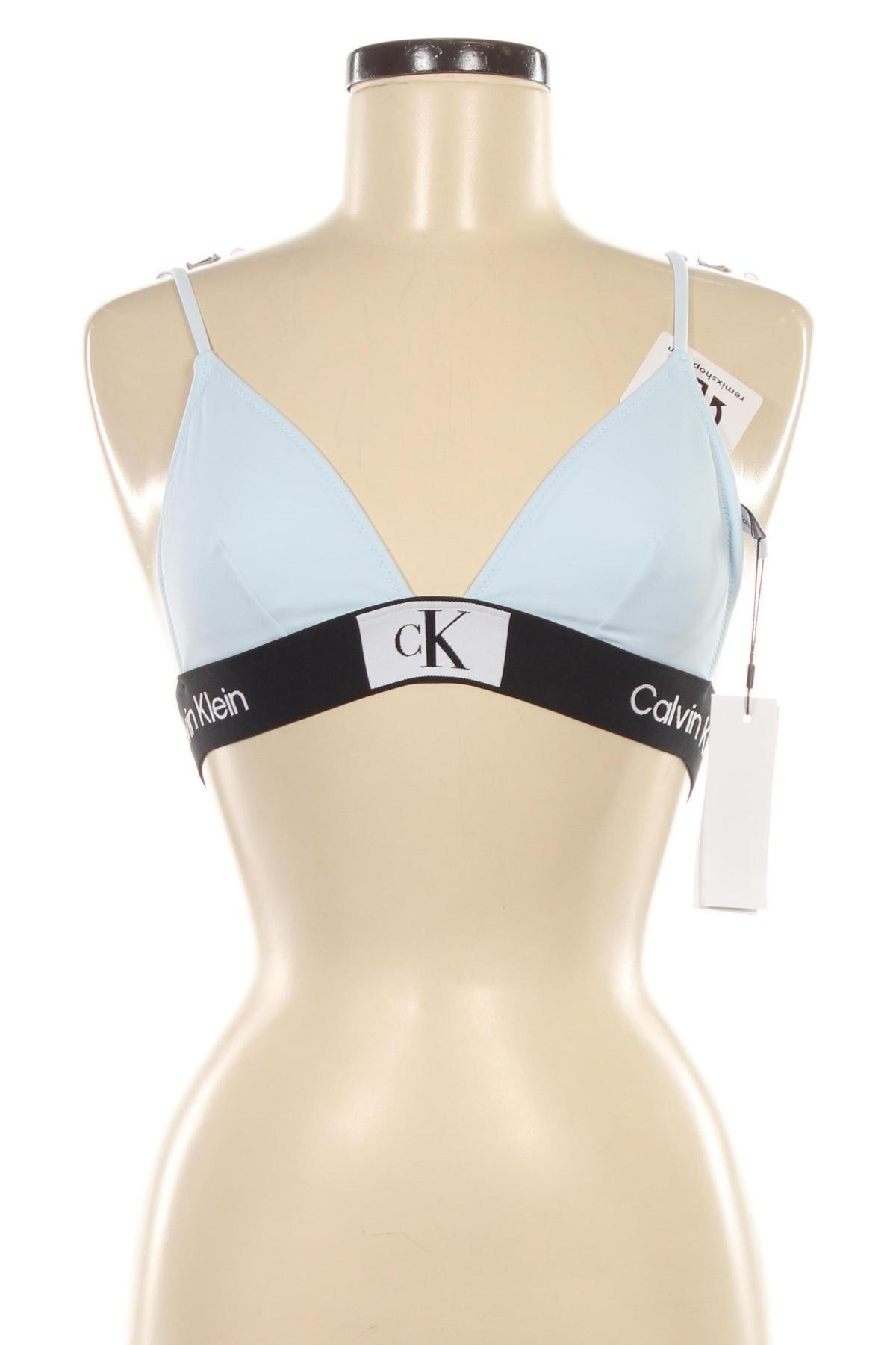 Costum de baie de damă Calvin Klein Swimwear, Mărime S, Culoare Albastru, Preț 203,99 Lei