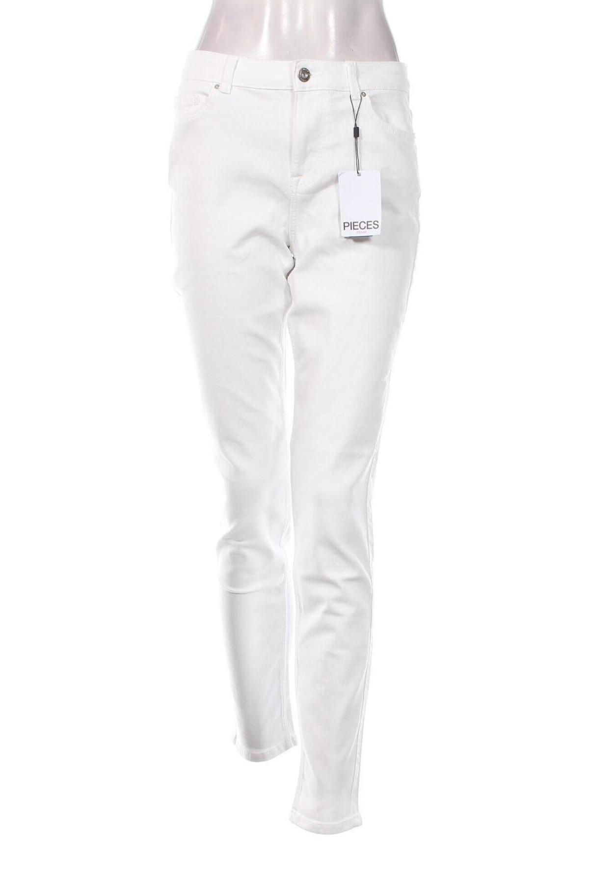 Damen Jeans Pieces, Größe XL, Farbe Weiß, Preis € 12,99