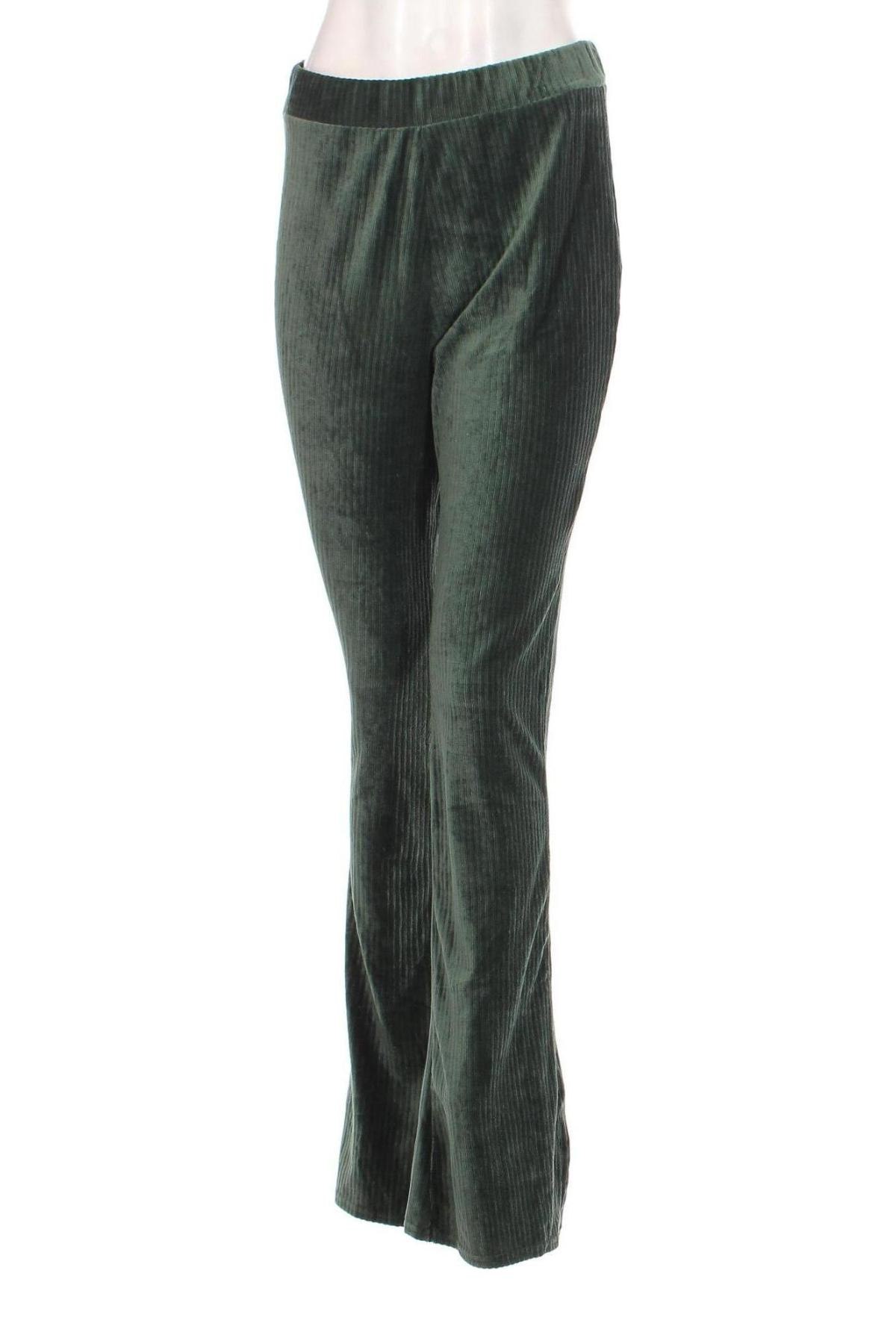 Pantaloni de velvet de femei Liz Devy, Mărime L, Culoare Verde, Preț 33,99 Lei