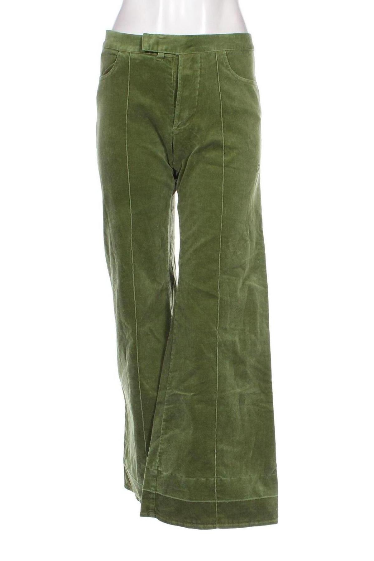 Pantaloni de velvet de femei Oxbow, Mărime M, Culoare Verde, Preț 166,99 Lei