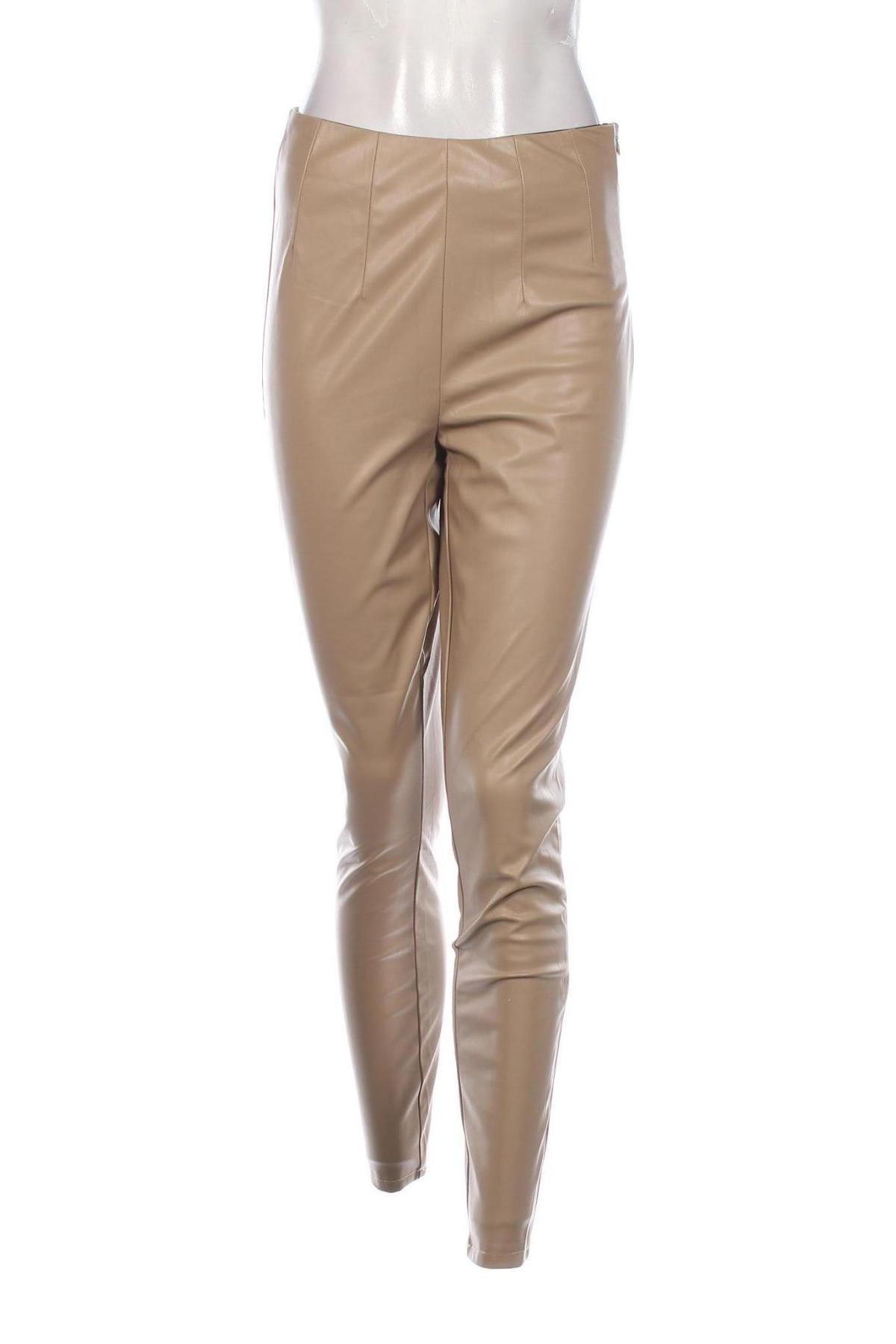 Damen Lederhose Vero Moda, Größe M, Farbe Beige, Preis € 9,99