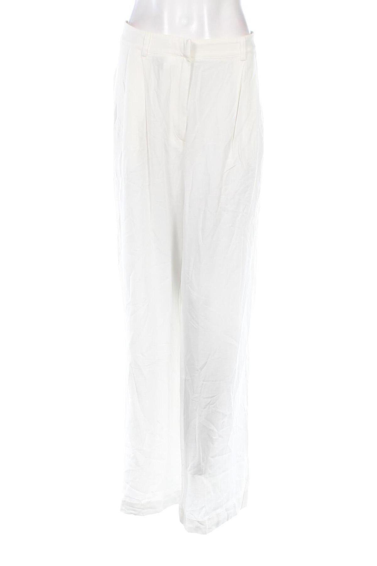 Pantaloni de femei A Lot Less x About You, Mărime XXL, Culoare Alb, Preț 215,99 Lei