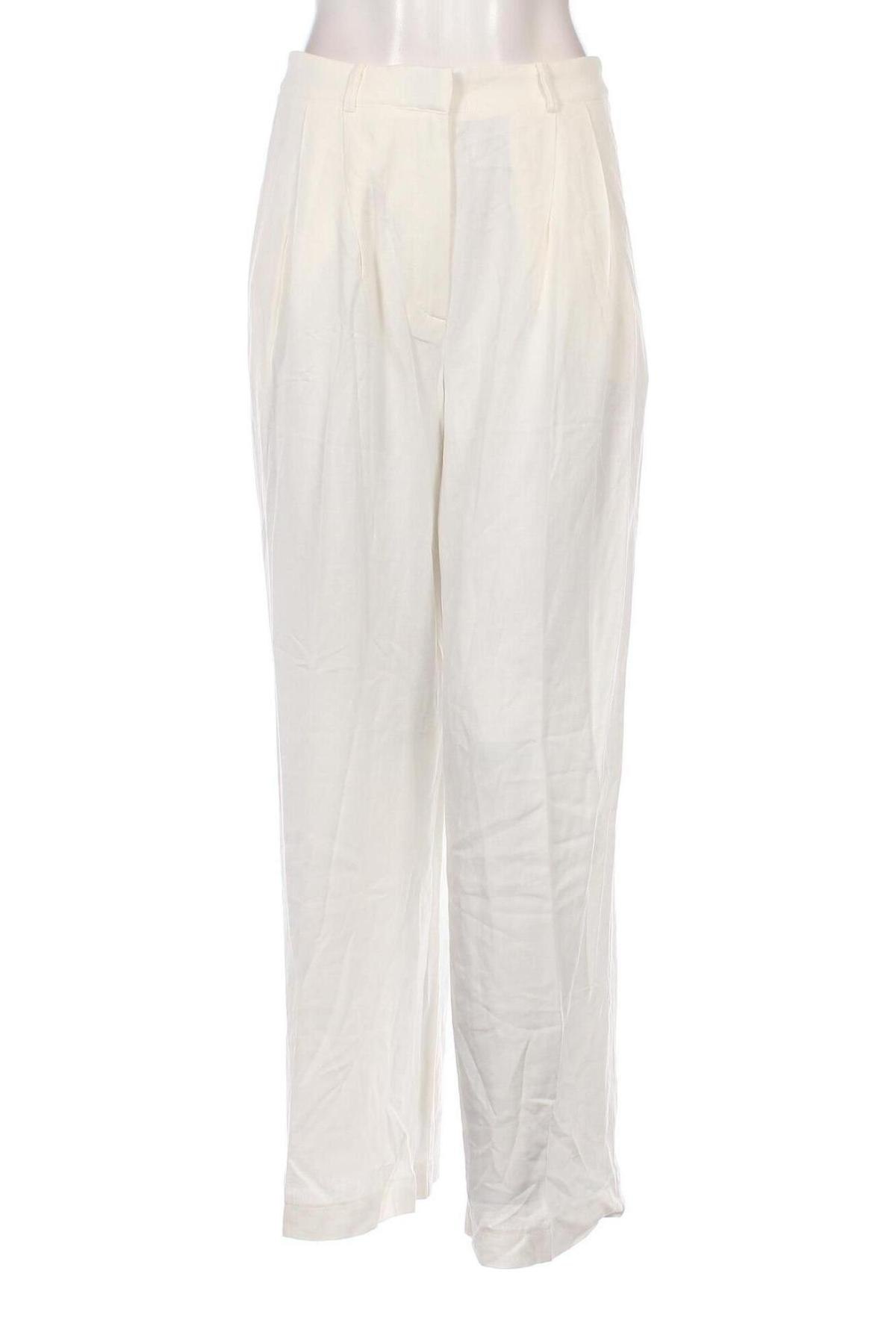 Pantaloni de femei A Lot Less x About You, Mărime S, Culoare Alb, Preț 153,99 Lei