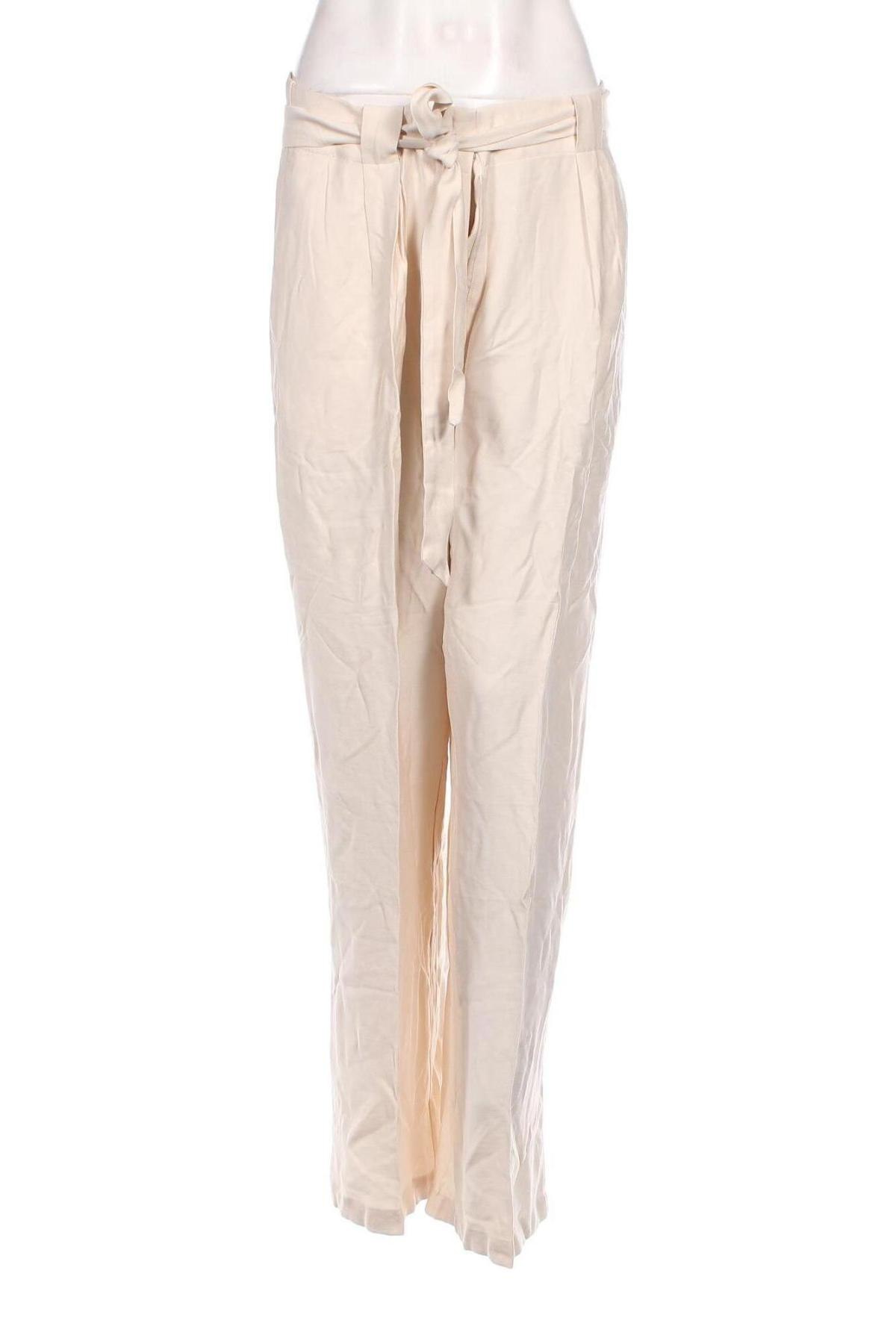 Pantaloni de femei Guido Maria Kretschmer for About You, Mărime L, Culoare Bej, Preț 76,99 Lei