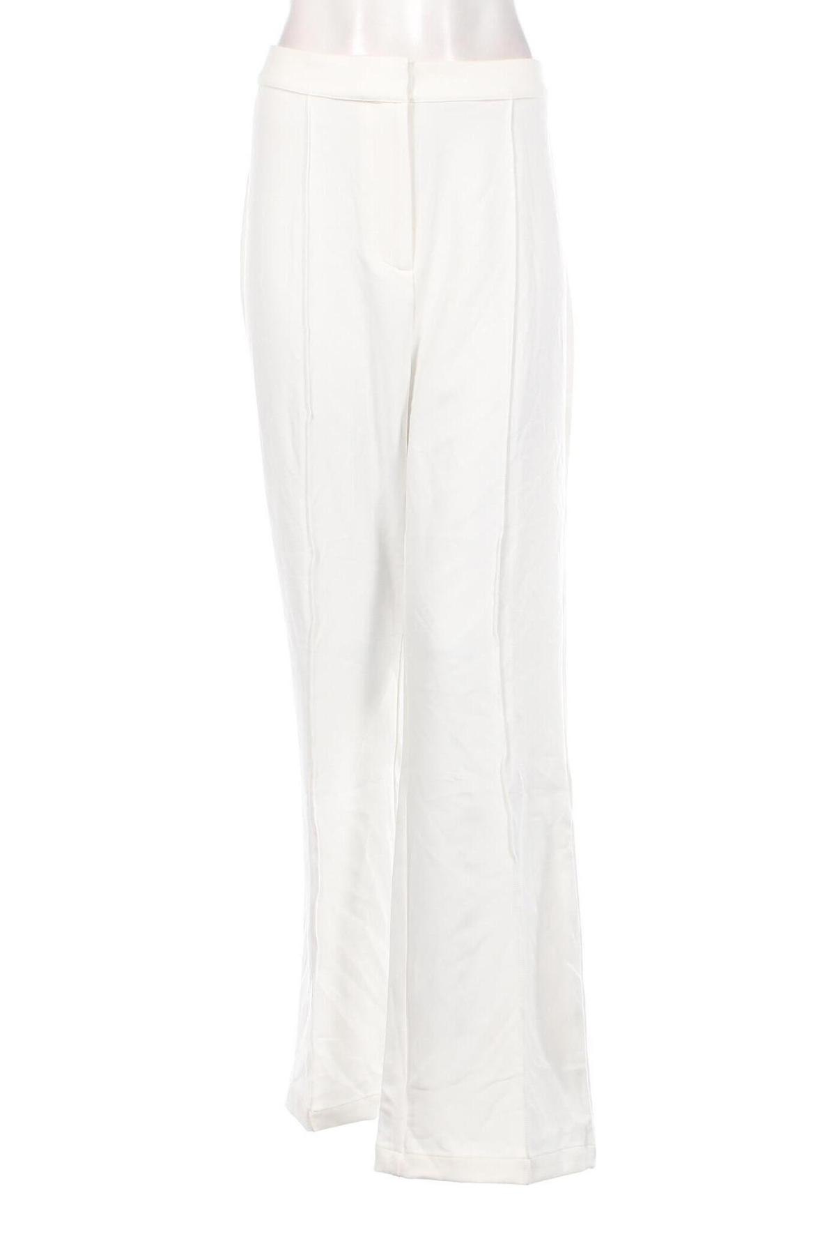 Pantaloni de femei Guido Maria Kretschmer for About You, Mărime L, Culoare Alb, Preț 122,99 Lei