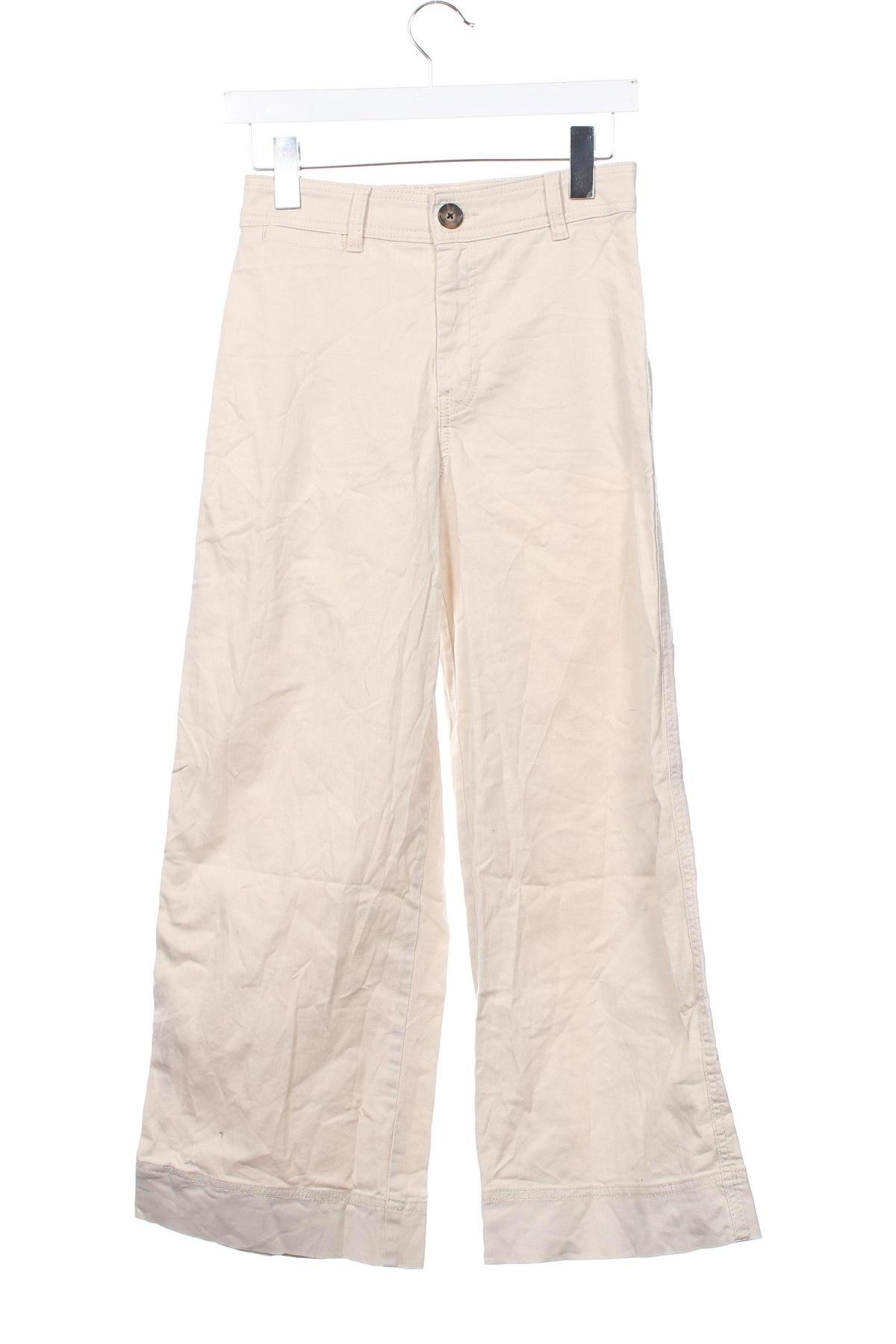 Pantaloni de femei H&M, Mărime S, Culoare Ecru, Preț 34,99 Lei