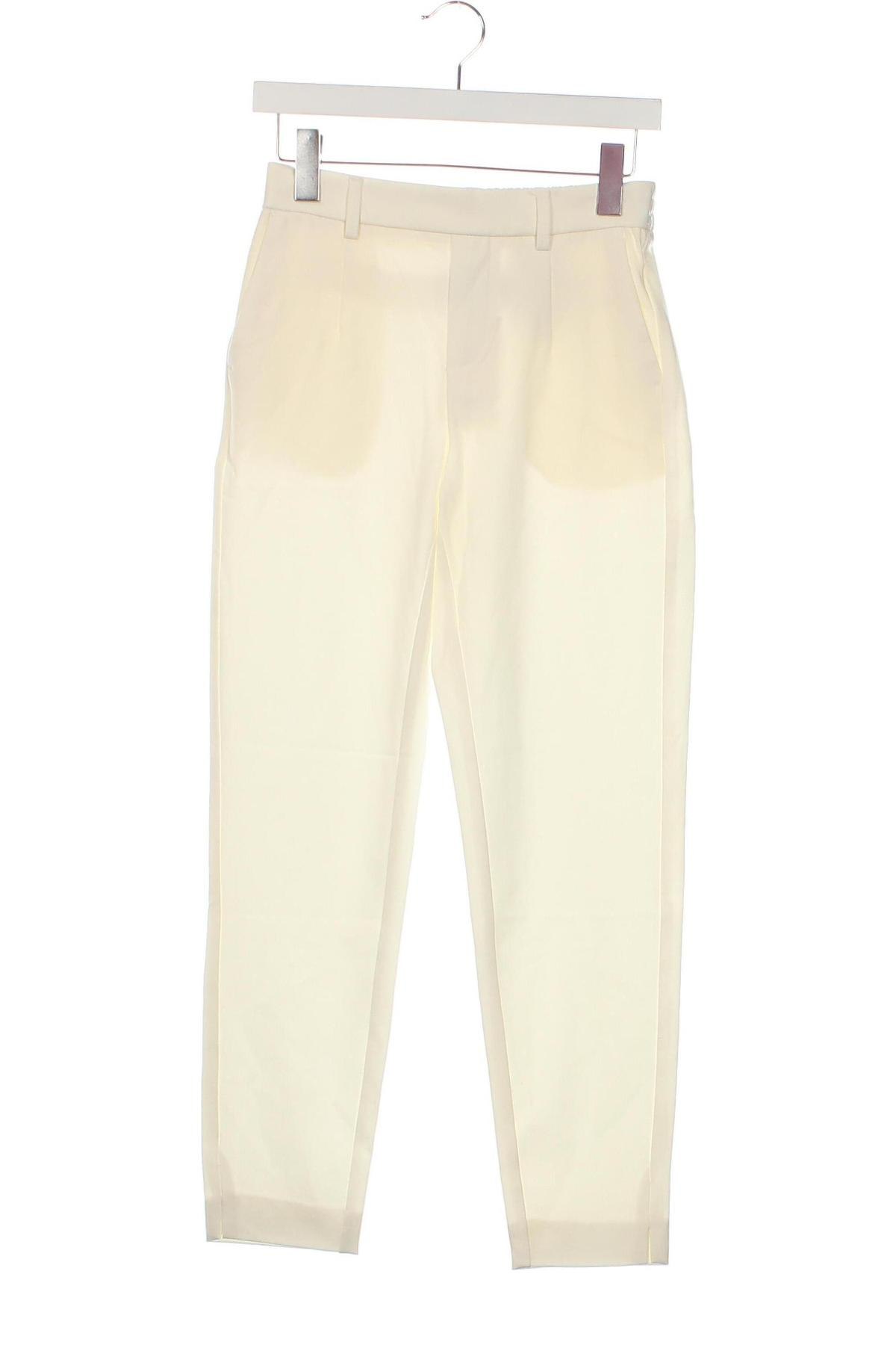 Pantaloni de femei Object, Mărime XS, Culoare Alb, Preț 91,99 Lei