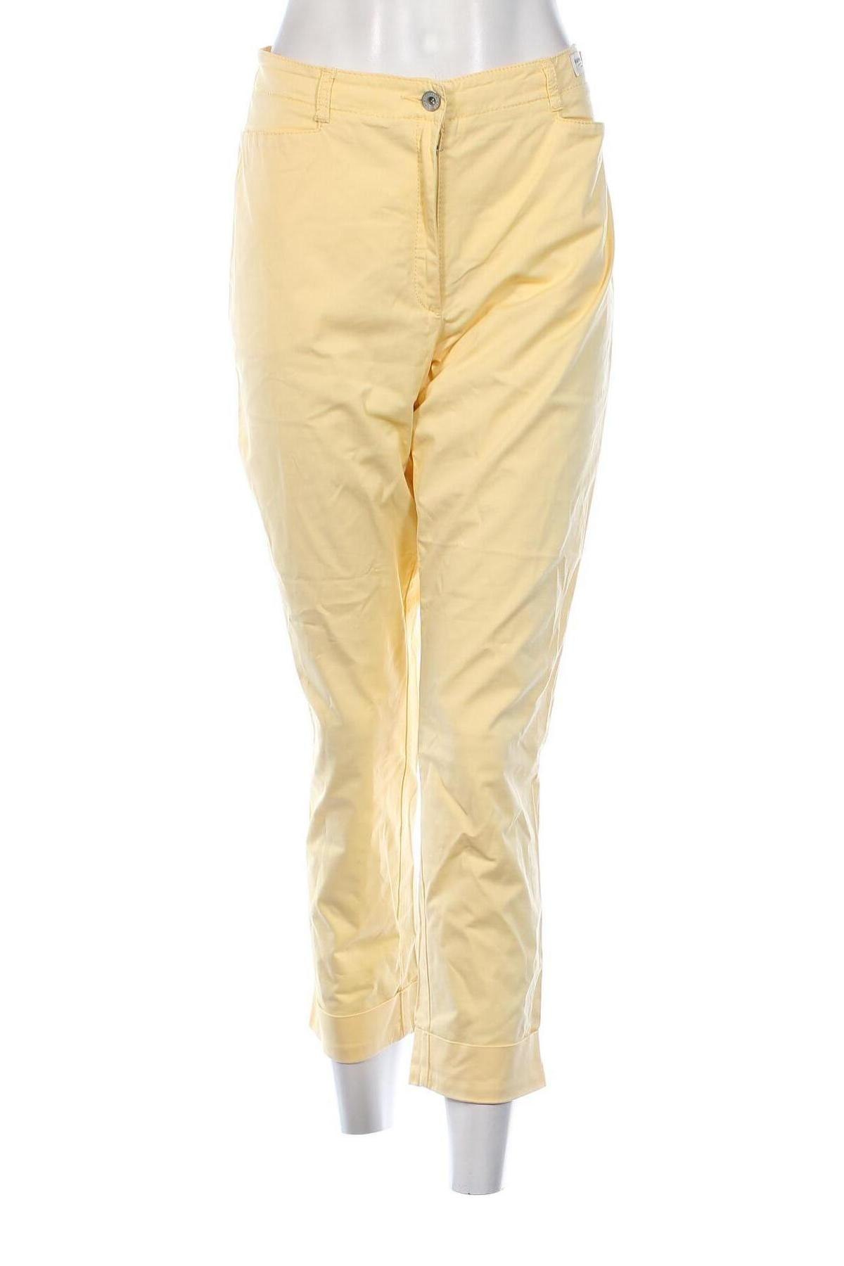 Pantaloni de femei Raphaela By Brax, Mărime L, Culoare Galben, Preț 122,99 Lei