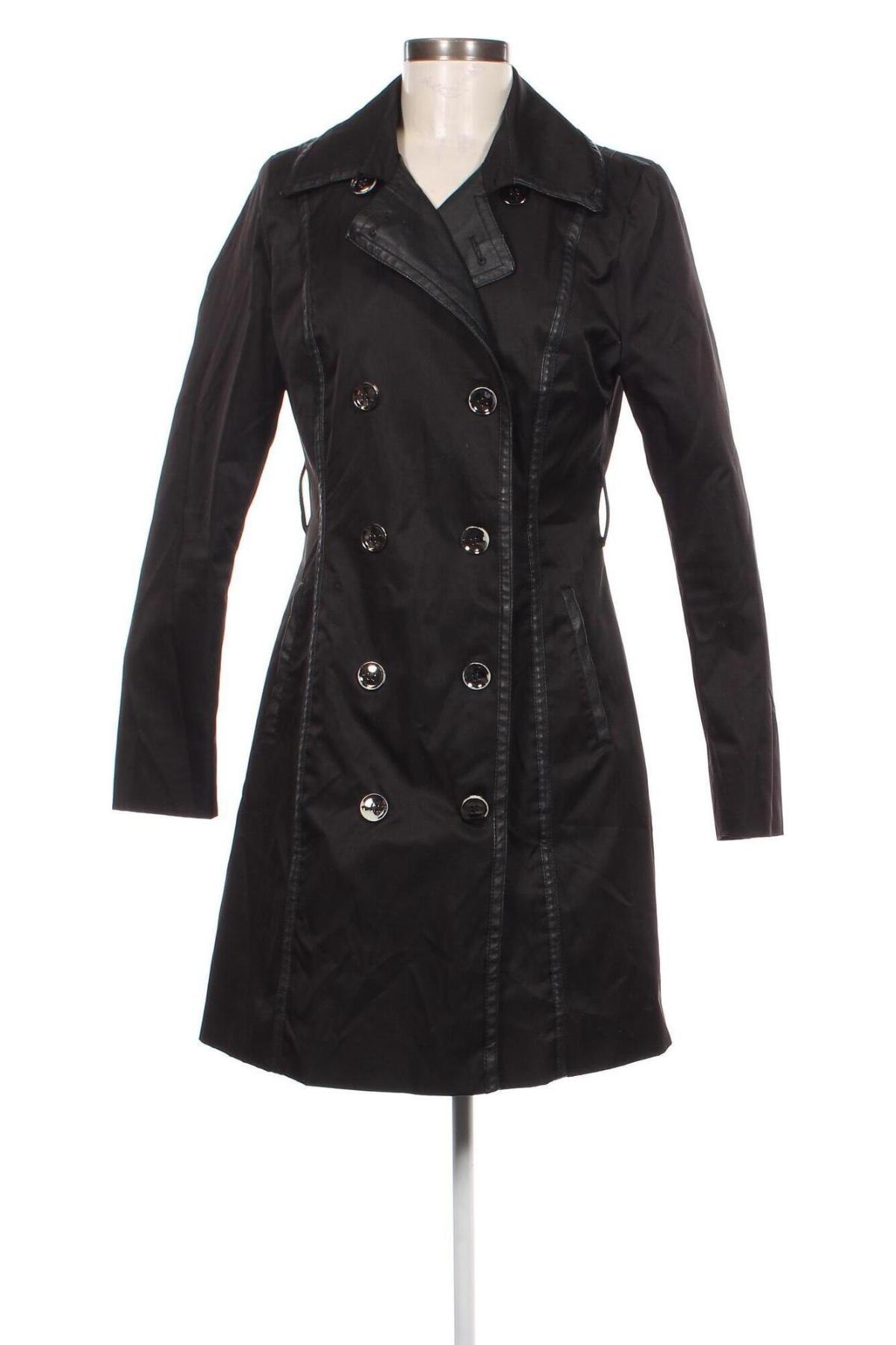 Trench de femei Flame, Mărime L, Culoare Negru, Preț 78,99 Lei