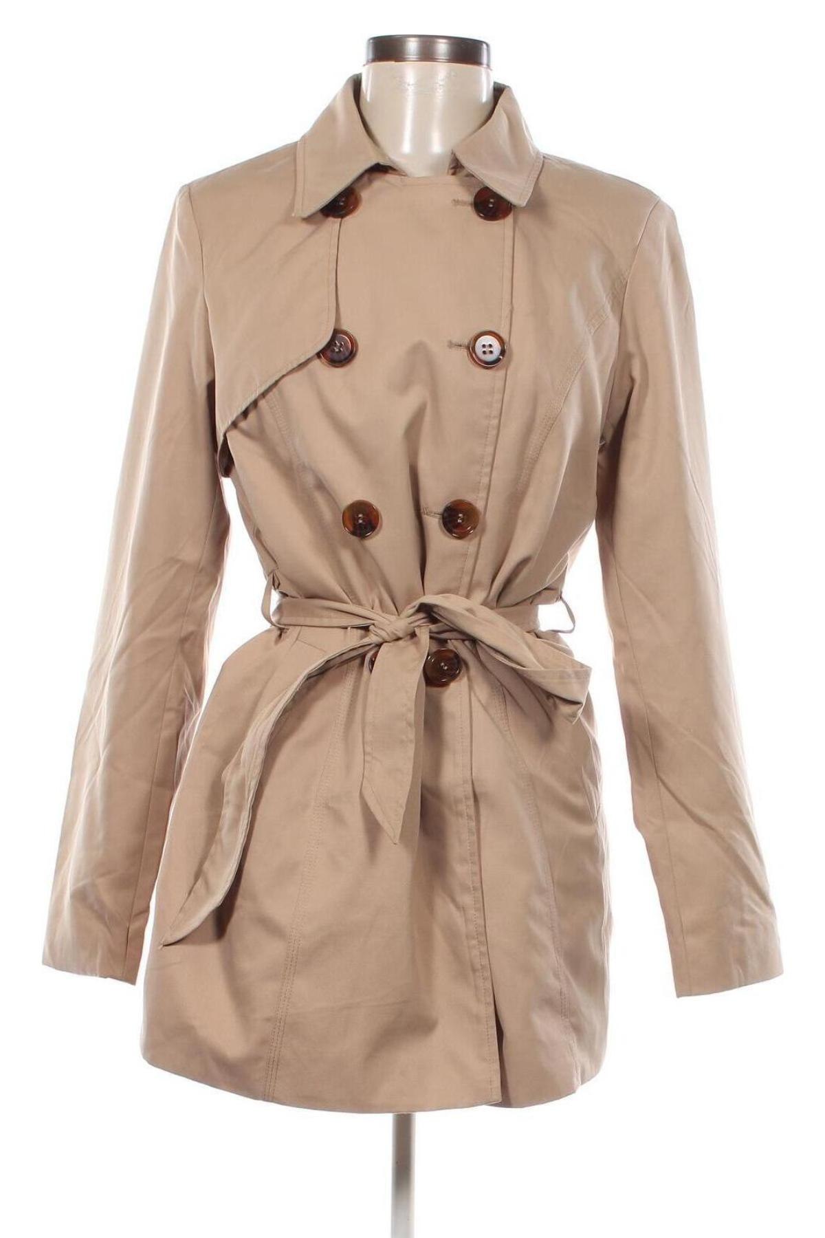 Trench de femei ONLY, Mărime S, Culoare Bej, Preț 106,99 Lei