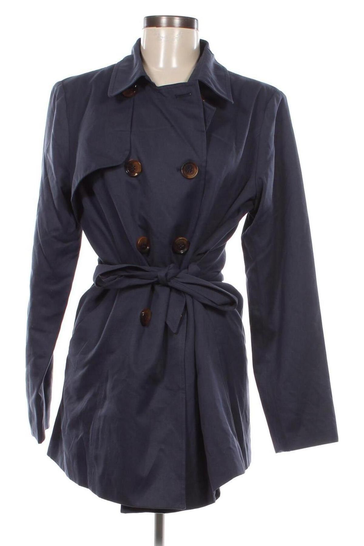 Damen Trenchcoat ONLY, Größe L, Farbe Blau, Preis 19,49 €