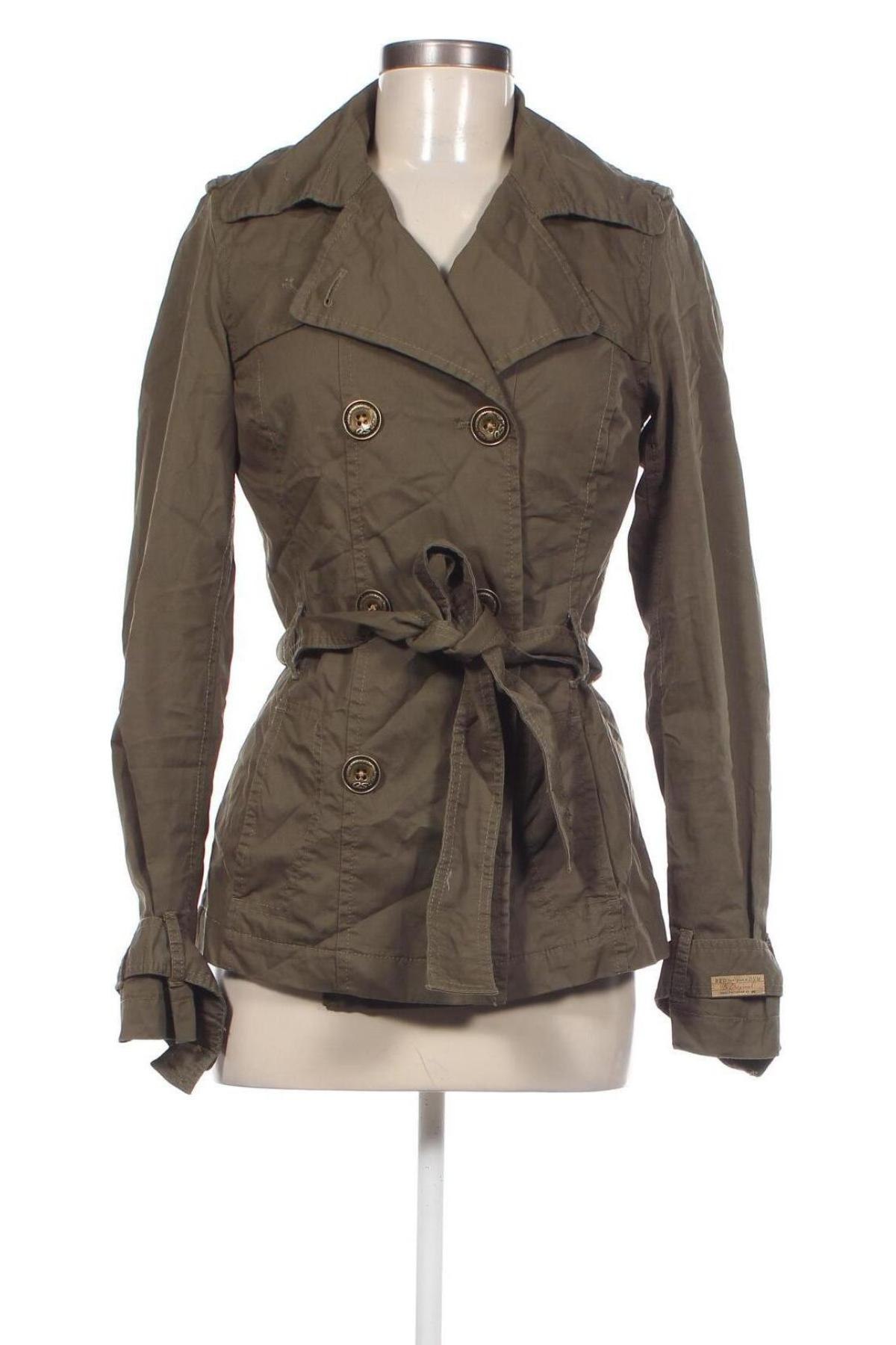 Damen Trench Coat Q/S by S.Oliver, Größe XS, Farbe Grün, Preis € 16,99