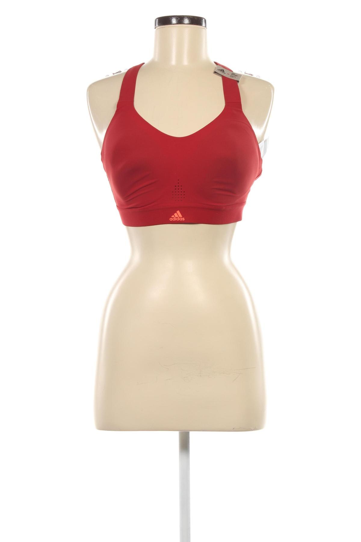 Damen Sporttop Adidas, Größe L, Farbe Rot, Preis 32,79 €