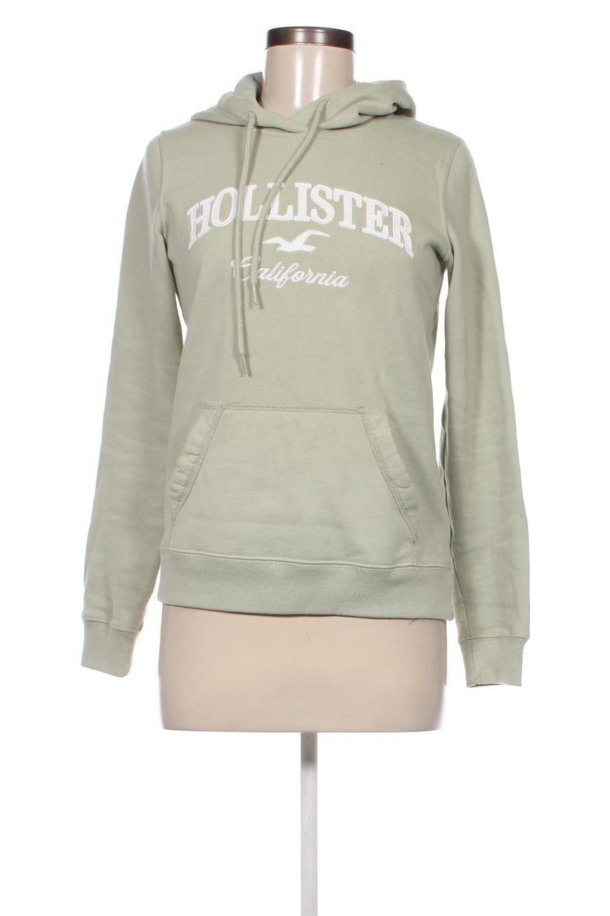 Дамски суичър Hollister, Размер XS, Цвят Зелен, Цена 41,29 лв.