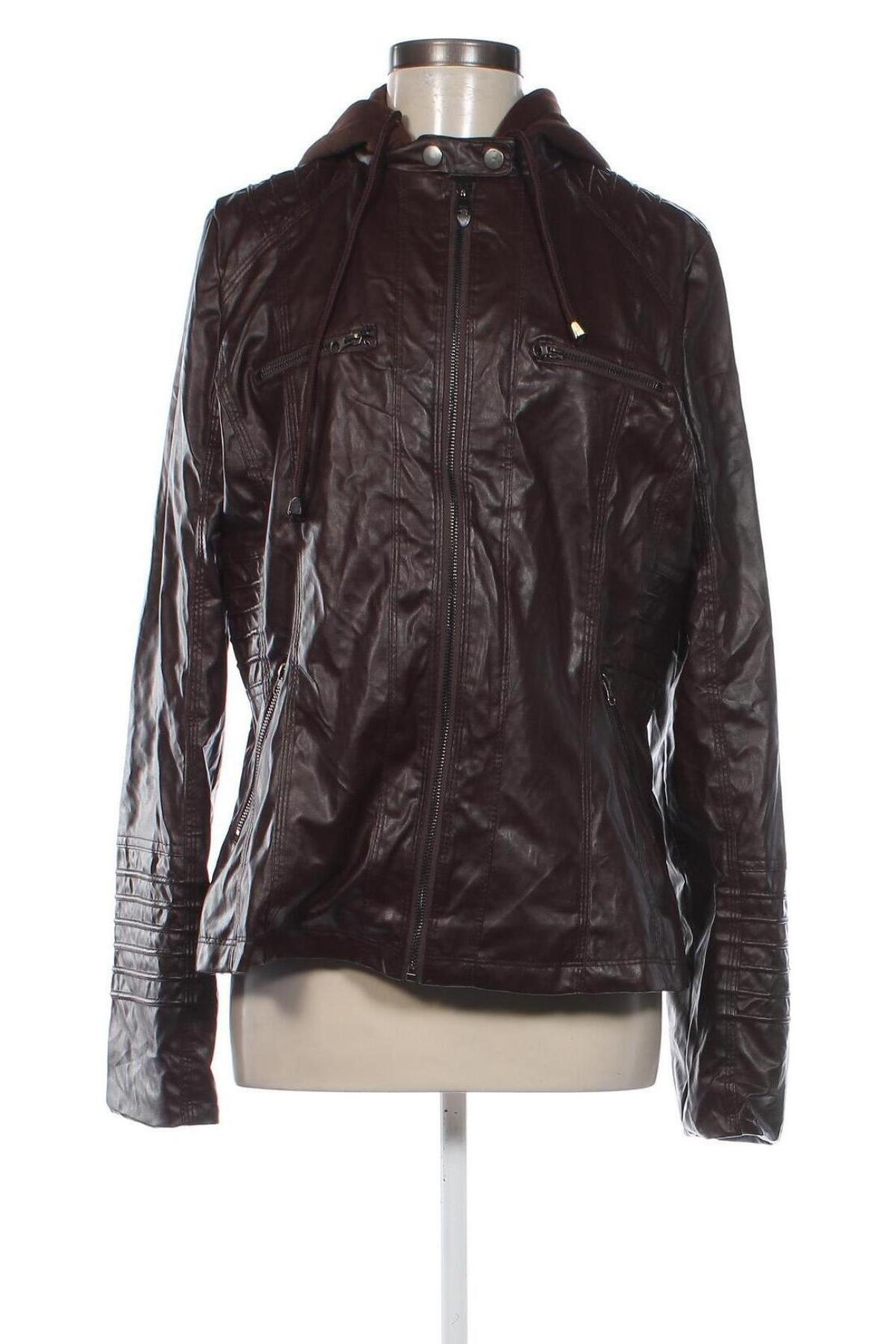 Damen Lederjacke, Größe M, Farbe Braun, Preis 8,99 €