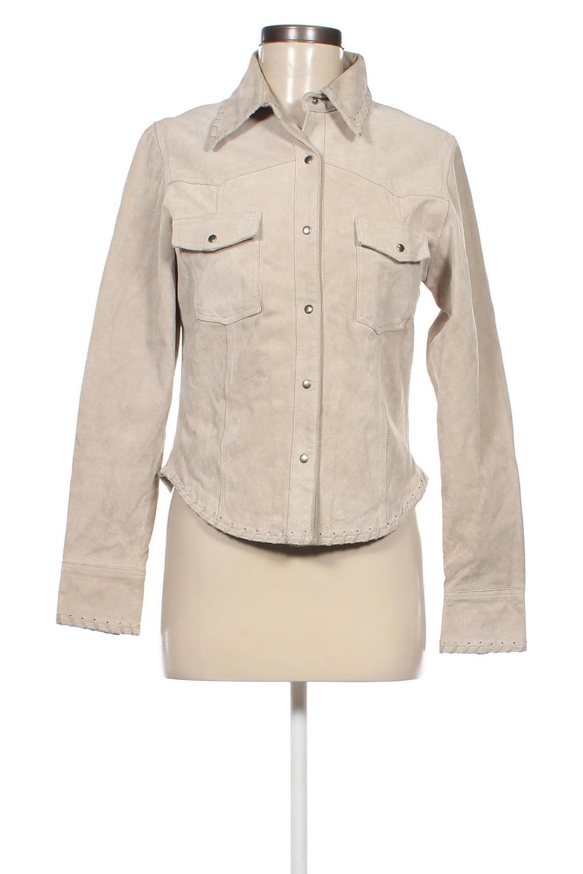 Damen Lederjacke, Größe S, Farbe Beige, Preis € 41,49