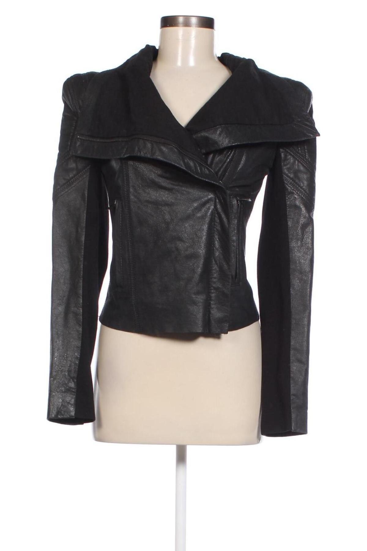 Damen Lederjacke BCBG Max Azria, Größe S, Farbe Schwarz, Preis € 76,73