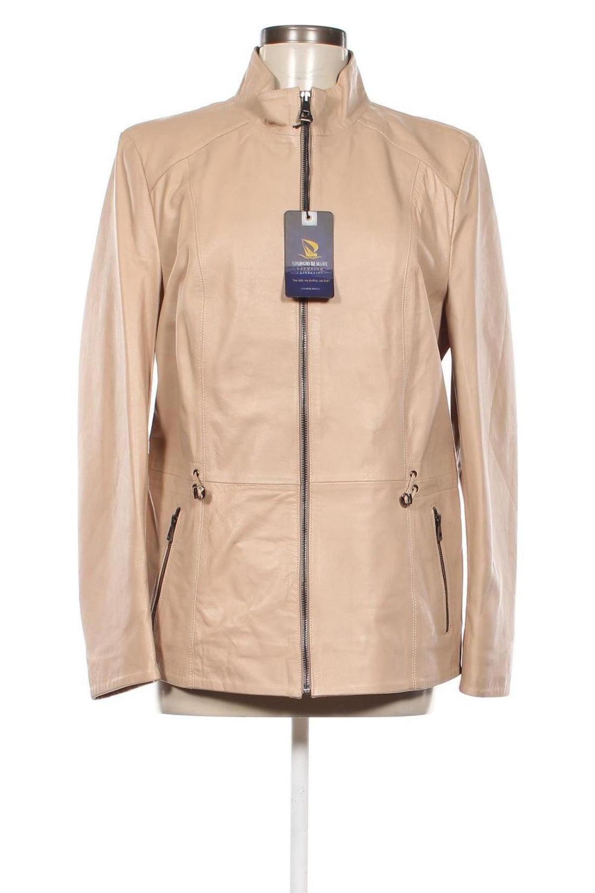 Damen Lederjacke Giorgio Di Mare, Größe XXL, Farbe Beige, Preis 265,99 €