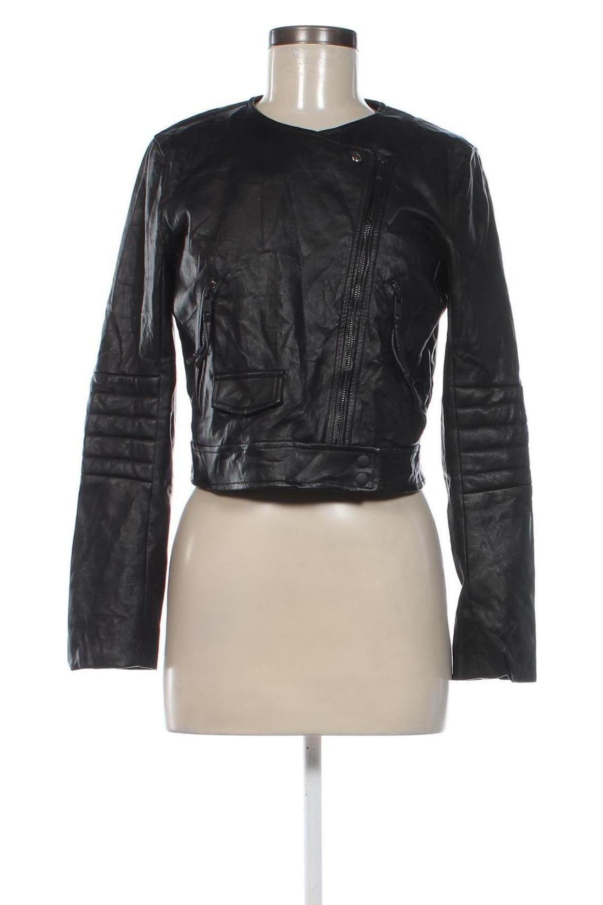 Damen Lederjacke H&M, Größe M, Farbe Schwarz, Preis € 26,49