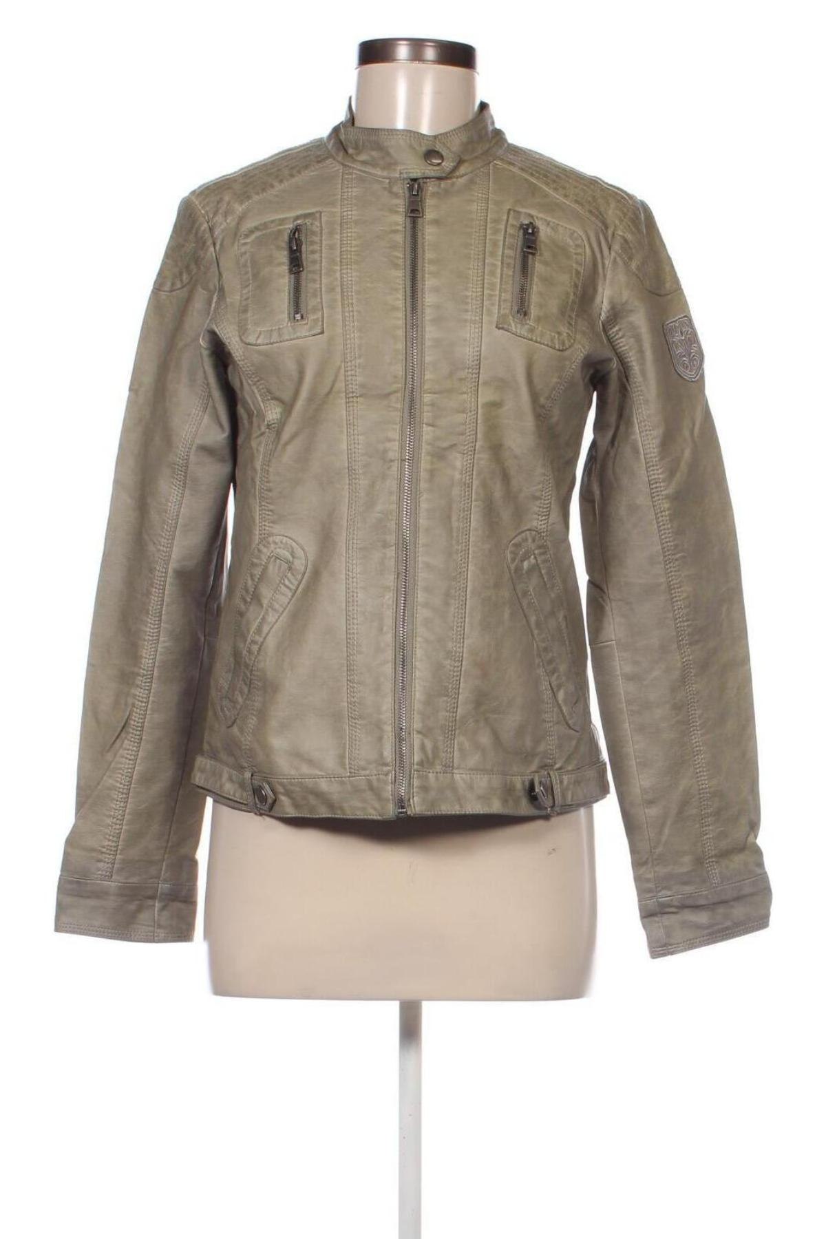 Damen Lederjacke John Baner, Größe S, Farbe Grün, Preis 13,99 €