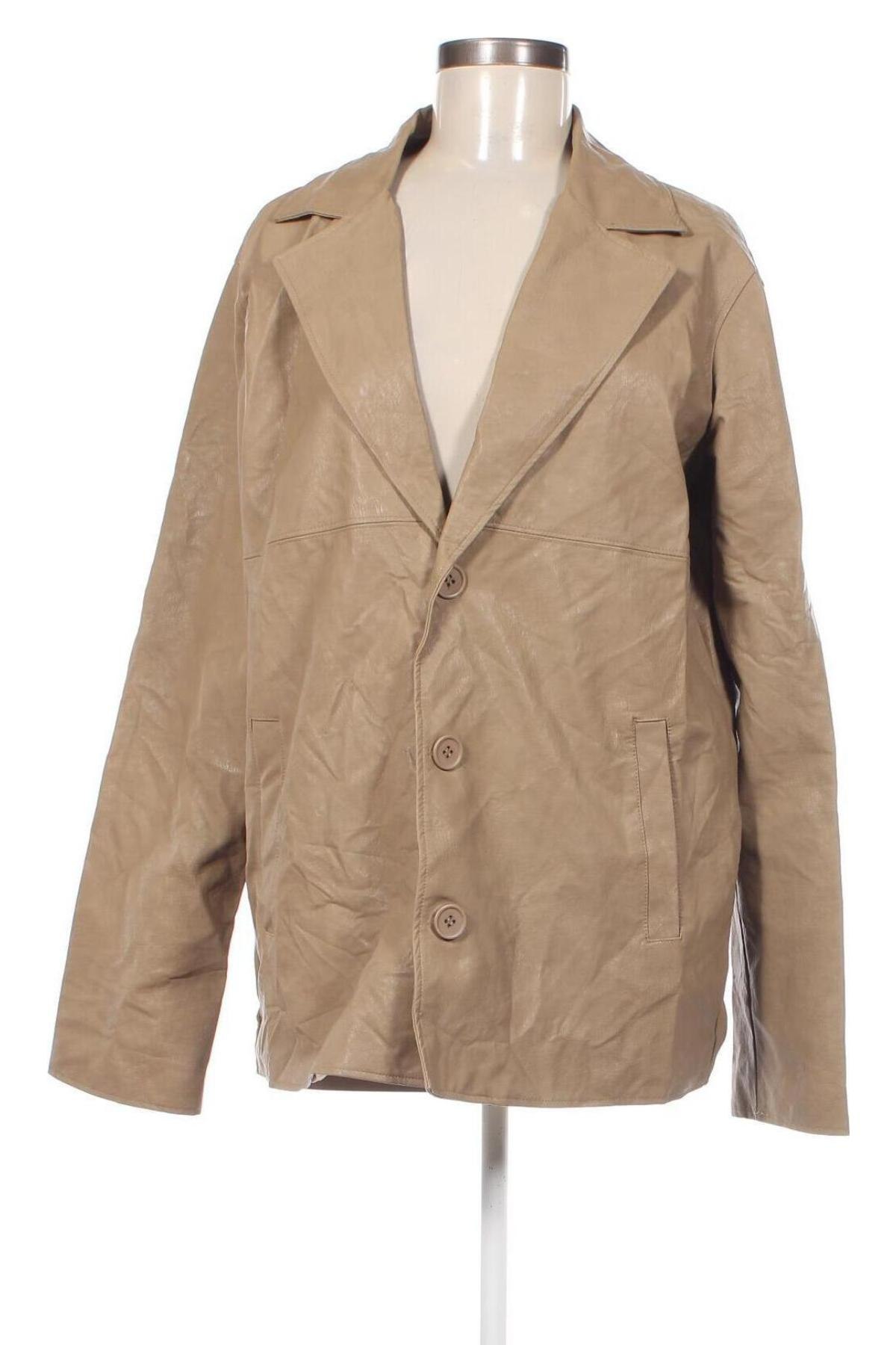 Damen Lederjacke NA-KD, Größe S, Farbe Beige, Preis 14,49 €