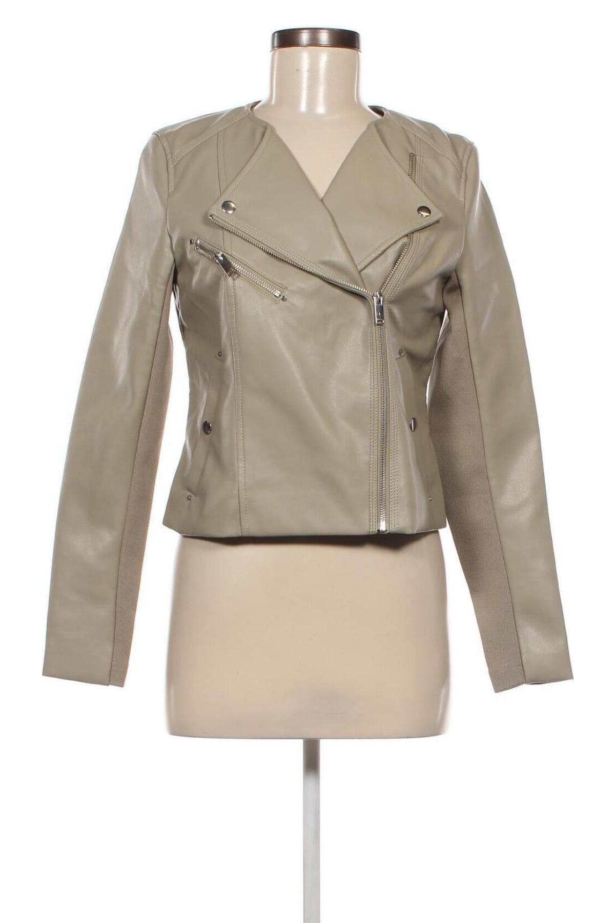 Damen Lederjacke Vero Moda, Größe S, Farbe Grau, Preis 21,99 €