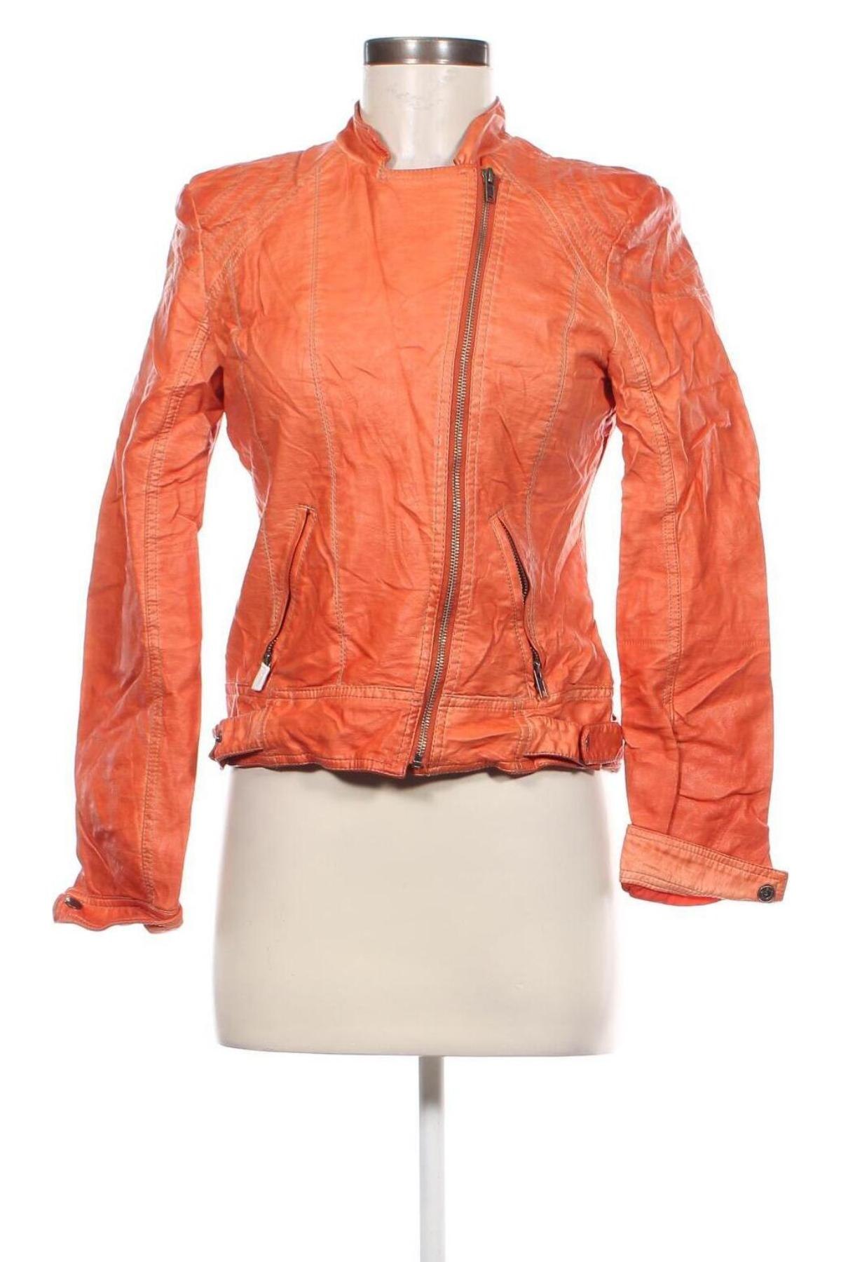 Damen Lederjacke Yest, Größe S, Farbe Orange, Preis 34,49 €