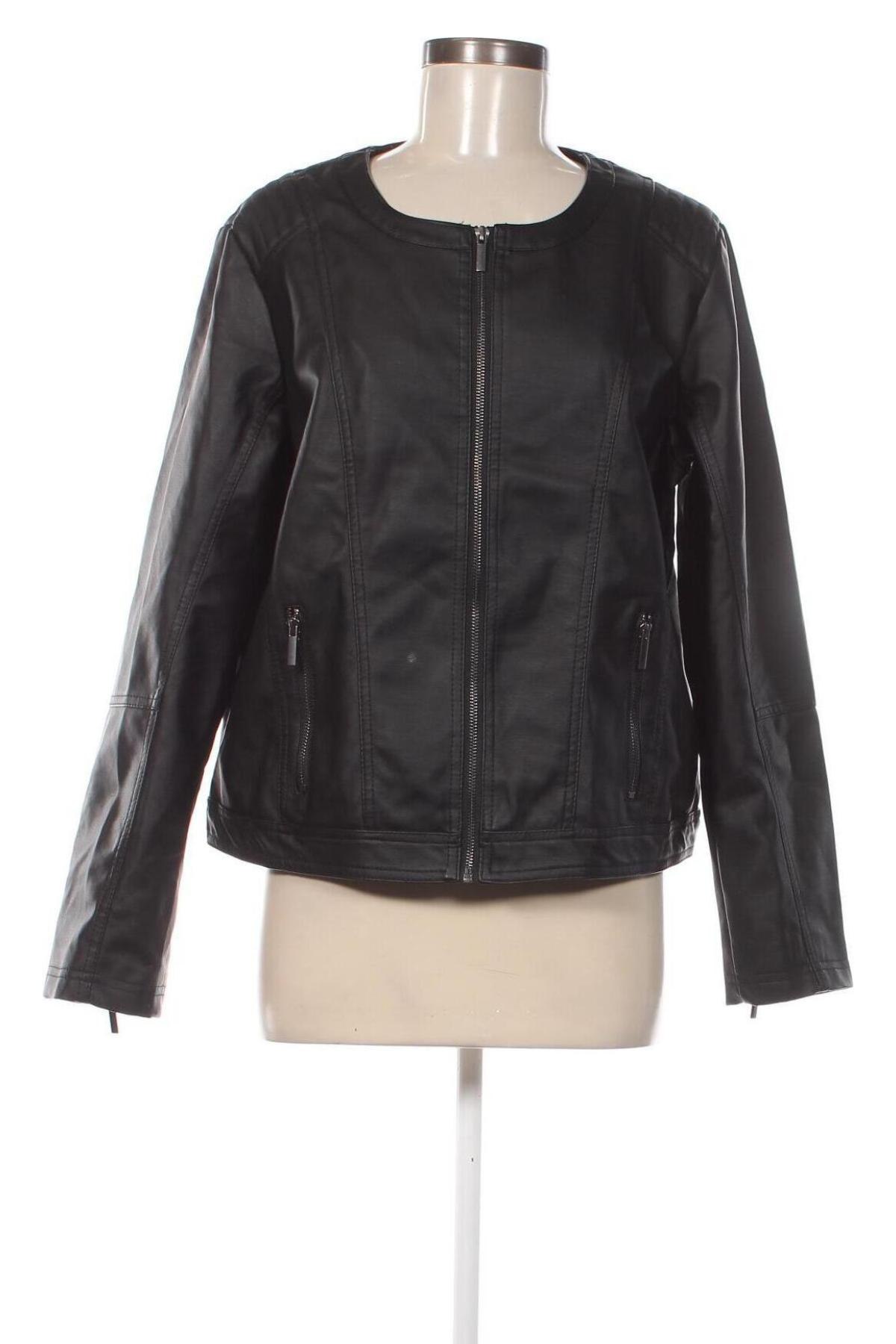 Damen Lederjacke Zizzi, Größe XL, Farbe Schwarz, Preis € 16,99