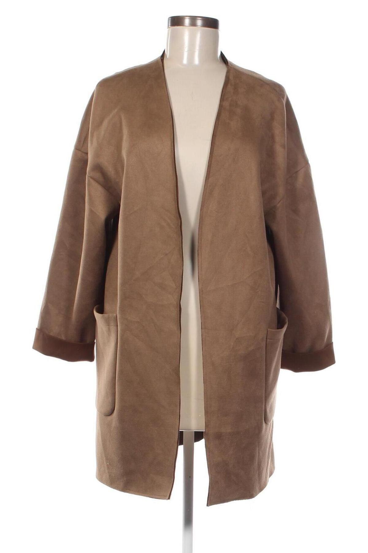 Damenmantel Zara, Größe XS, Farbe Beige, Preis € 15,99