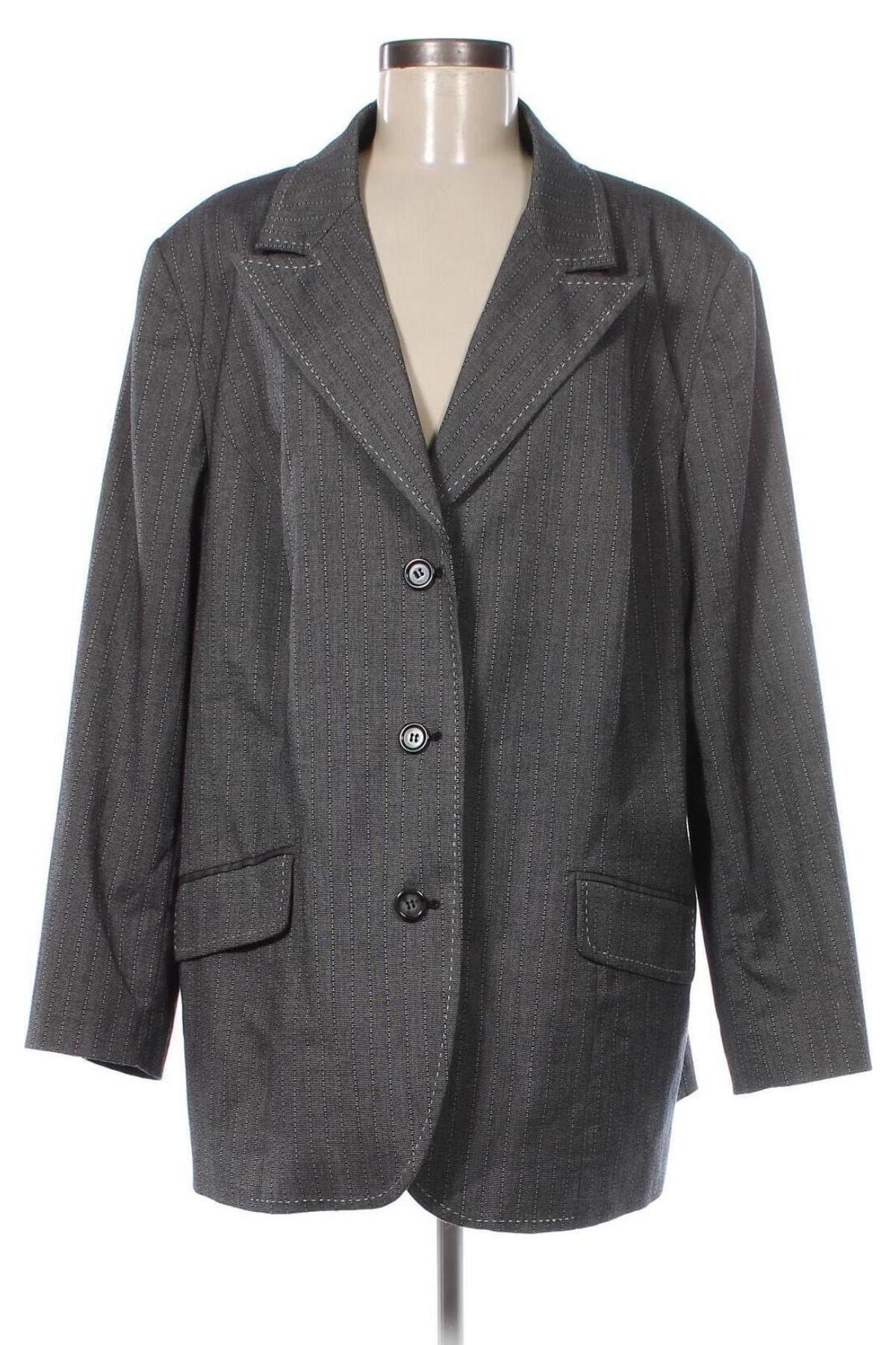 Damen Blazer Ulla Popken, Größe 3XL, Farbe Grau, Preis 10,49 €