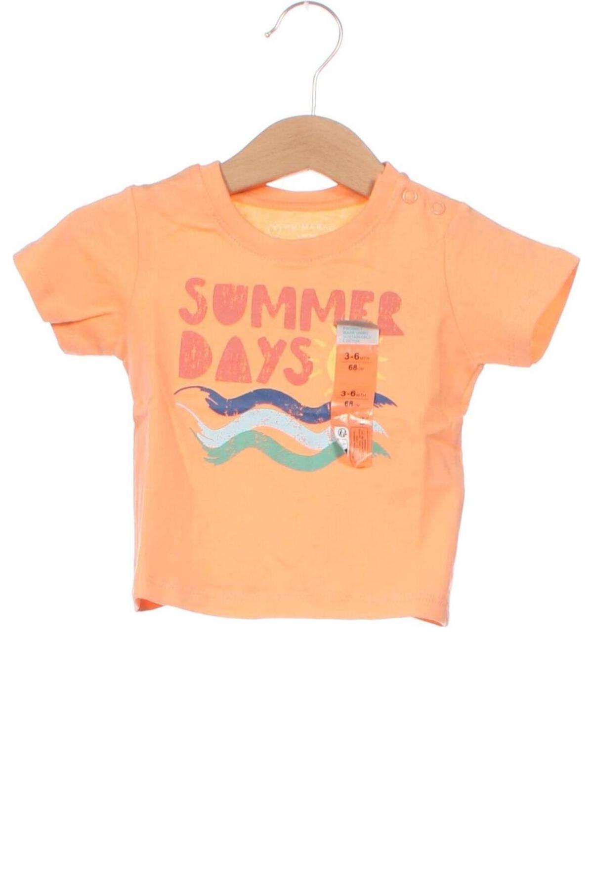 Kinder Shirt Primark, Größe 3-6m/ 62-68 cm, Farbe Orange, Preis 4,49 €