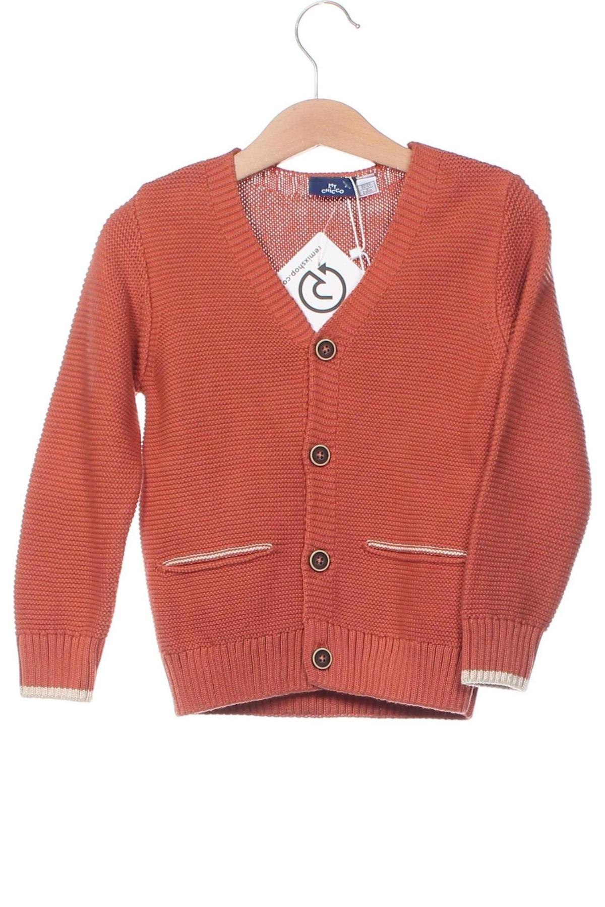 Kinder Strickjacke Chicco, Größe 18-24m/ 86-98 cm, Farbe Orange, Preis € 14,24