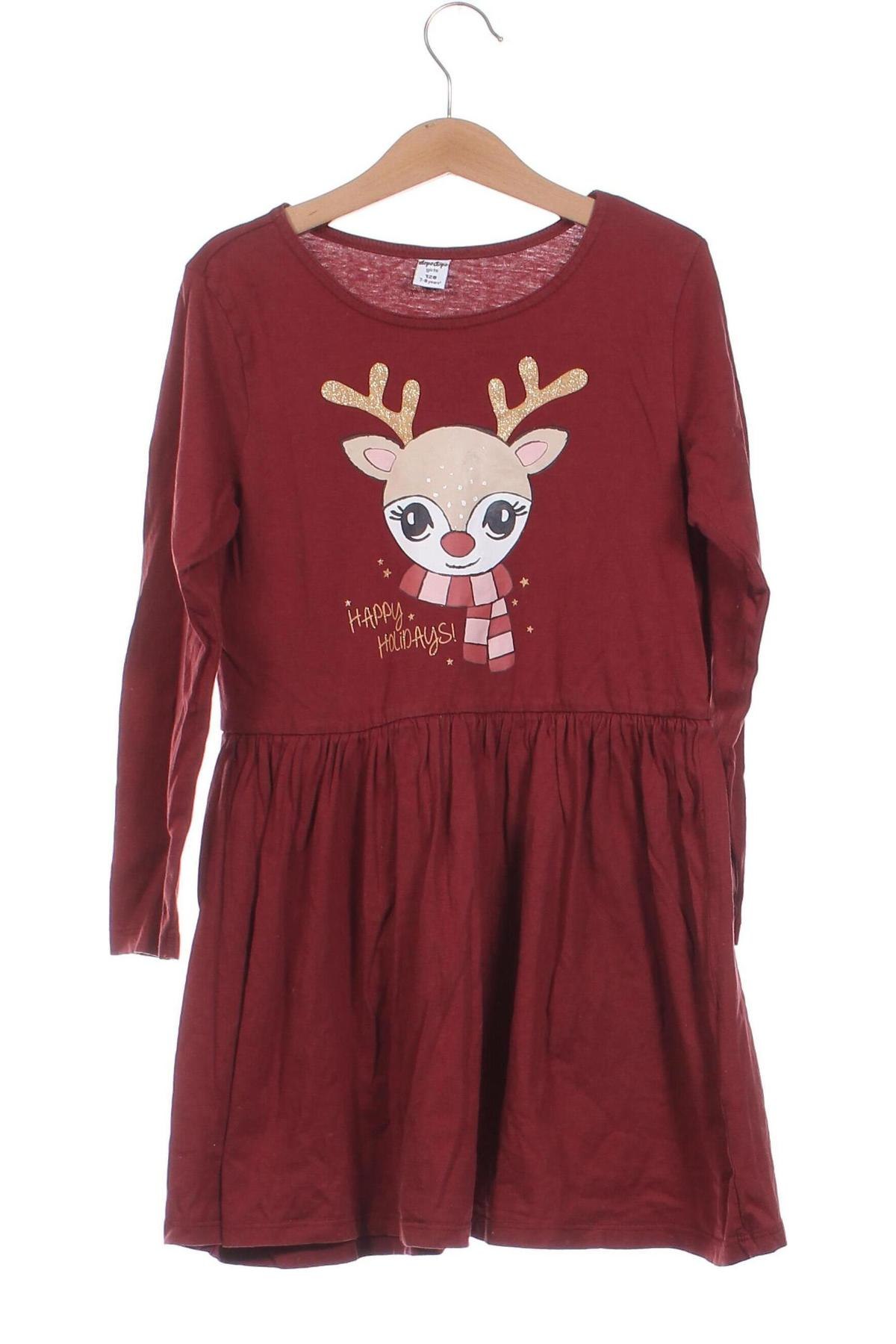 Kinderkleid Dopo Dopo, Größe 7-8y/ 128-134 cm, Farbe Rot, Preis 12,00 €