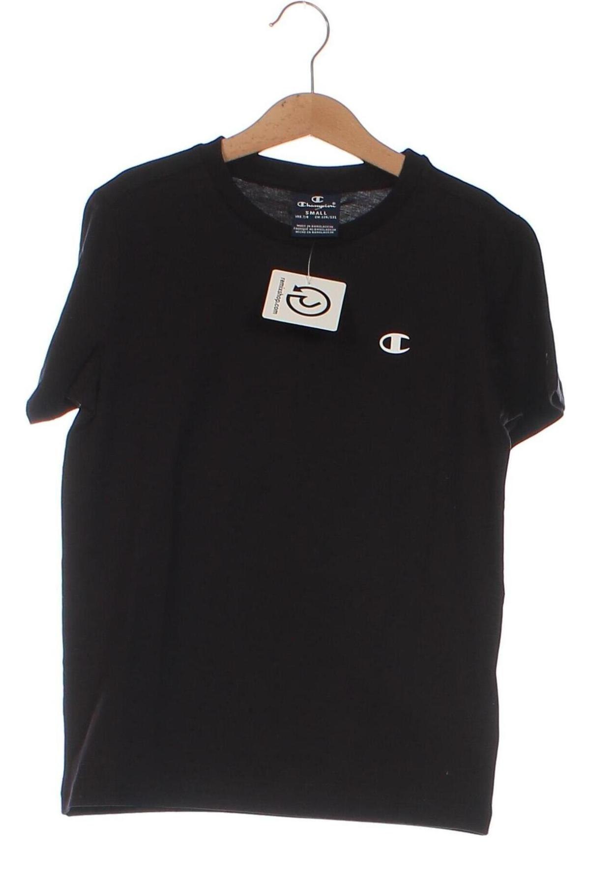 Kinder T-Shirt Champion, Größe 7-8y/ 128-134 cm, Farbe Schwarz, Preis € 10,79