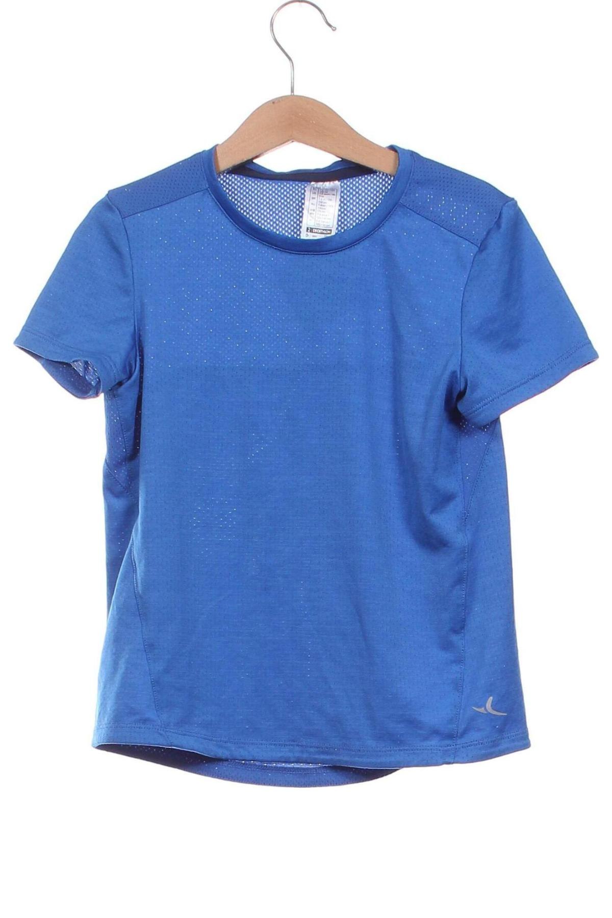 Dziecięcy T-shirt Decathlon, Rozmiar 6-7y/ 122-128 cm, Kolor Niebieski, Cena 21,99 zł